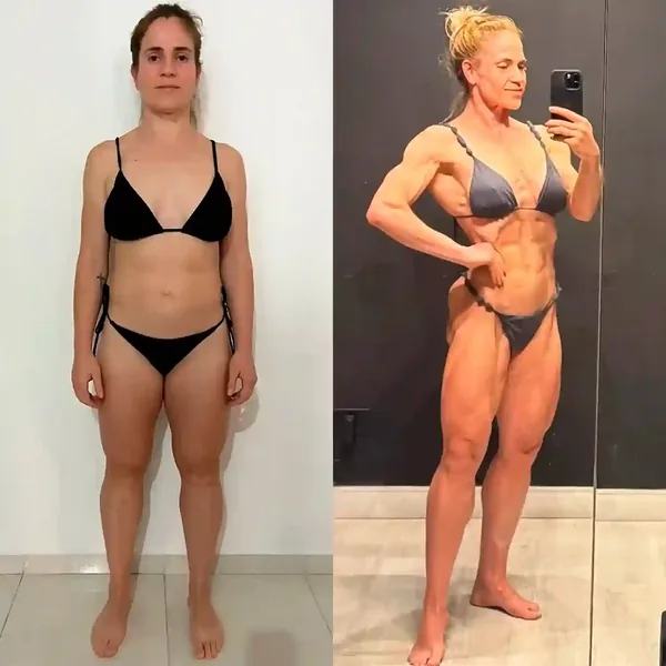 Antes e depois — aluno Team Diou