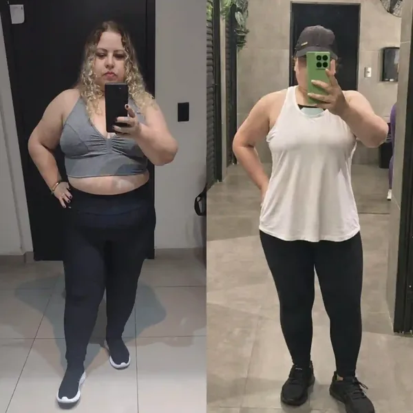 Antes e depois — aluno Team Diou